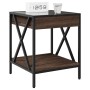 Bedside table with Infinity LED brown oak 40x40x49 cm by , Nightstands - Ref: Foro24-3284100, Price: 68,59 €, Discount: %