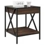 Bedside table with Infinity LED brown oak 40x40x49 cm by , Nightstands - Ref: Foro24-3284100, Price: 67,51 €, Discount: %