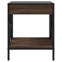 Bedside table with Infinity LED brown oak 40x40x49 cm by , Nightstands - Ref: Foro24-3284100, Price: 68,59 €, Discount: %