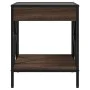 Bedside table with Infinity LED brown oak 40x40x49 cm by , Nightstands - Ref: Foro24-3284100, Price: 67,51 €, Discount: %