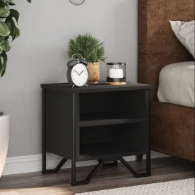 2 black engineered wood bedside tables 40x30x40 cm by , Nightstands - Ref: Foro24-848495, Price: 53,75 €, Discount: %