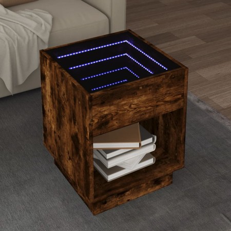 Mitteltisch mit Infinity LED in geräucherter Eiche 40x40x50 cm von , Couchtisch - Ref: Foro24-847648, Preis: 70,40 €, Rabatt: %