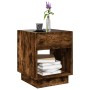 Coffee table with Infinity LED smoked oak 40x40x50 cm by , Coffee table - Ref: Foro24-847648, Price: 70,40 €, Discount: %