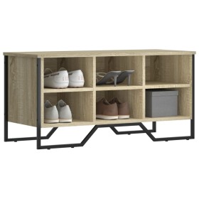 Engineered wood shoe rack in Sonoma oak, 90x38x45.5 cm by , Shoe racks and shoe organizers - Ref: Foro24-848640, Price: 55,43...