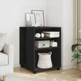 Side table with black engineered wood wheels 55x60x78 cm by , Filing cabinets - Ref: Foro24-853156, Price: 71,74 €, Discount: %