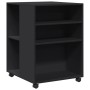 Beistelltisch mit Rollen aus schwarzem Ingenieurholz 55x60x78 cm von , Aktenschränke - Ref: Foro24-853156, Preis: 71,74 €, Ra...