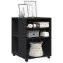 Beistelltisch mit Rollen aus schwarzem Ingenieurholz 55x60x78 cm von , Aktenschränke - Ref: Foro24-853156, Preis: 71,74 €, Ra...