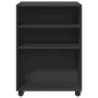 Side table with black engineered wood wheels 55x60x78 cm by , Filing cabinets - Ref: Foro24-853156, Price: 71,74 €, Discount: %