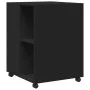 Side table with black engineered wood wheels 55x60x78 cm by , Filing cabinets - Ref: Foro24-853156, Price: 71,74 €, Discount: %