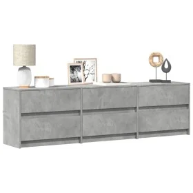 Mueble de TV LED madera ingeniería gris hormigón 180x34x50 cm de , Muebles TV - Ref: Foro24-3307929, Precio: 168,47 €, Descue...