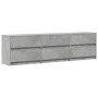 TV-Möbel aus grauem Beton-Ingenieurholz mit LED-Beleuchtung, 180x34x50 cm. von , TV-Möbel - Ref: Foro24-3307929, Preis: 168,2...