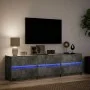 TV-Möbel aus grauem Beton-Ingenieurholz mit LED-Beleuchtung, 180x34x50 cm. von , TV-Möbel - Ref: Foro24-3307929, Preis: 168,2...