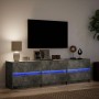 TV-Möbel aus grauem Beton-Ingenieurholz mit LED-Beleuchtung, 180x34x50 cm. von , TV-Möbel - Ref: Foro24-3307929, Preis: 169,3...