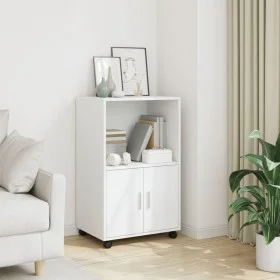 Rollschrank aus weißem Ingenieurholz 55x40x91 cm von , Sideboards - Ref: Foro24-853182, Preis: 65,61 €, Rabatt: %