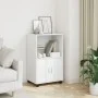 Engineered wood white cabinet with wheels 55x40x91 cm by , Sideboards - Ref: Foro24-853182, Price: 65,59 €, Discount: %
