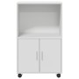Engineered wood white cabinet with wheels 55x40x91 cm by , Sideboards - Ref: Foro24-853182, Price: 66,71 €, Discount: %