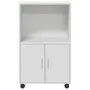 Engineered wood white cabinet with wheels 55x40x91 cm by , Sideboards - Ref: Foro24-853182, Price: 65,59 €, Discount: %