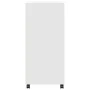 Engineered wood white cabinet with wheels 55x40x91 cm by , Sideboards - Ref: Foro24-853182, Price: 65,59 €, Discount: %