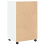 Engineered wood white cabinet with wheels 55x40x91 cm by , Sideboards - Ref: Foro24-853182, Price: 66,71 €, Discount: %