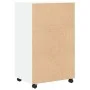 Engineered wood white cabinet with wheels 55x40x91 cm by , Sideboards - Ref: Foro24-853182, Price: 65,59 €, Discount: %