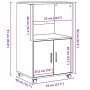Engineered wood white cabinet with wheels 55x40x91 cm by , Sideboards - Ref: Foro24-853182, Price: 66,71 €, Discount: %