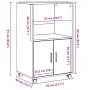 Engineered wood white cabinet with wheels 55x40x91 cm by , Sideboards - Ref: Foro24-853182, Price: 65,59 €, Discount: %
