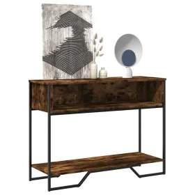 Engineered wood smoked oak console table 100x35x74.5 cm by , Side tables - Ref: Foro24-848531, Price: 50,38 €, Discount: %