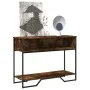 Engineered wood smoked oak console table 100x35x74.5 cm by , Side tables - Ref: Foro24-848531, Price: 50,38 €, Discount: %