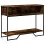 Engineered wood smoked oak console table 100x35x74.5 cm by , Side tables - Ref: Foro24-848531, Price: 50,38 €, Discount: %
