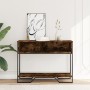 Engineered wood smoked oak console table 100x35x74.5 cm by , Side tables - Ref: Foro24-848531, Price: 51,01 €, Discount: %