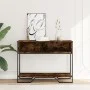 Engineered wood smoked oak console table 100x35x74.5 cm by , Side tables - Ref: Foro24-848531, Price: 50,38 €, Discount: %