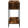 Engineered wood smoked oak console table 100x35x74.5 cm by , Side tables - Ref: Foro24-848531, Price: 51,01 €, Discount: %
