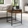Mesa de centro con Infinity LED roble ahumado 40x40x51 cm de , Mesas de centro - Ref: Foro24-847674, Precio: 52,61 €, Descuen...