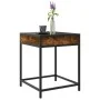 Mesa de centro con Infinity LED roble ahumado 40x40x51 cm de , Mesas de centro - Ref: Foro24-847674, Precio: 52,61 €, Descuen...