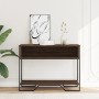 Engineered wood brown oak console table 100x35x74.5 cm by , Side tables - Ref: Foro24-848533, Price: 53,72 €, Discount: %