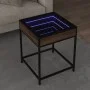 Mesa de centro con Infinity LED marrón roble 40x40x51 cm de , Mesas de centro - Ref: Foro24-847676, Precio: 54,39 €, Descuent...
