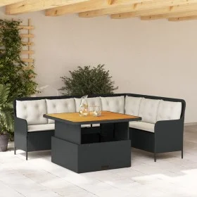 Set de sofás de jardín 2 piezas y cojines ratán sintético negro de , Conjuntos de jardín - Ref: Foro24-3262083, Precio: 503,8...