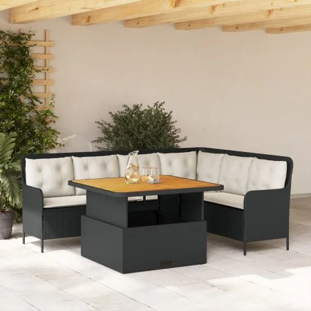 Garden sofa set, 2 pieces, with black synthetic rattan cushions. by , Garden sets - Ref: Foro24-3262083, Price: 503,52 €, Dis...