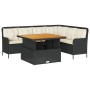 Garden sofa set, 2 pieces, with black synthetic rattan cushions. by , Garden sets - Ref: Foro24-3262083, Price: 509,07 €, Dis...