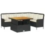 Garden sofa set, 2 pieces, with black synthetic rattan cushions. by , Garden sets - Ref: Foro24-3262083, Price: 503,52 €, Dis...