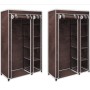 Braune Stoffschränke, 2 Einheiten von vidaXL, Kleiderschränke - Ref: Foro24-60722, Preis: 76,98 €, Rabatt: %
