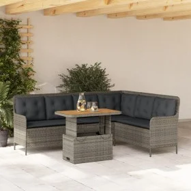 Garden sofa set with cushions 2 pieces synthetic rattan gray by , Garden sets - Ref: Foro24-3262088, Price: 475,75 €, Discoun...
