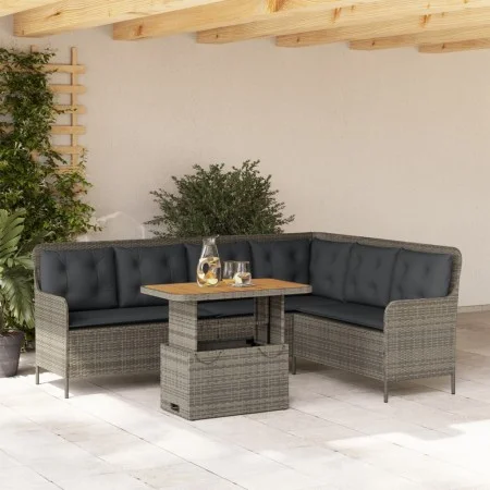 Garden sofa set with cushions 2 pieces synthetic rattan gray by , Garden sets - Ref: Foro24-3262088, Price: 475,75 €, Discoun...