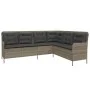 Garden sofa set with cushions 2 pieces synthetic rattan gray by , Garden sets - Ref: Foro24-3262088, Price: 475,75 €, Discoun...