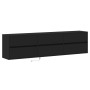 Schwarzer TV-Wandschrank mit LED-Beleuchtung 180x31x45 cm. von , TV-Möbel - Ref: Foro24-3307934, Preis: 157,43 €, Rabatt: %