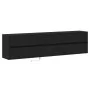 Wall-mounted TV stand with LED lights black 180x31x45 cm by , TV Furniture - Ref: Foro24-3307934, Price: 154,90 €, Discount: %