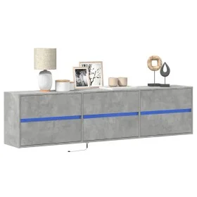 Wand-TV-Möbel mit LED in Betongrau 180x31x45 cm von , TV-Möbel - Ref: Foro24-3307936, Preis: 124,64 €, Rabatt: %