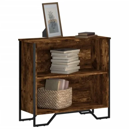 Engineered wood smoked oak bookshelf 80x31x74.5 cm by , Bookcases and shelves - Ref: Foro24-848621, Price: 44,46 €, Discount: %