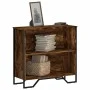 Estantería madera de ingeniería roble ahumado 80x31x74,5 cm de , Librerías y estanterías - Ref: Foro24-848621, Precio: 44,42 ...
