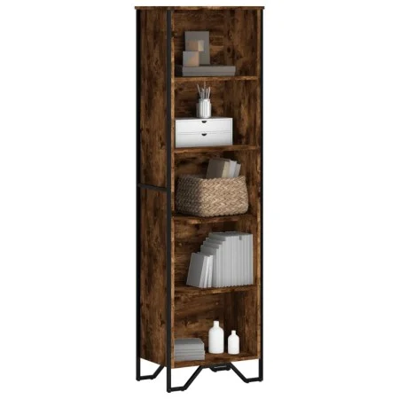 Estantería madera de ingeniería roble ahumado 50x31x169 cm de , Librerías y estanterías - Ref: Foro24-848616, Precio: 69,20 €...